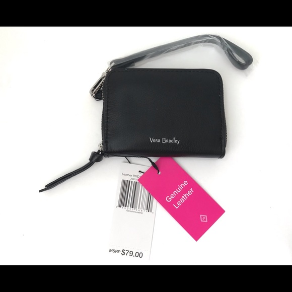🖤🆕 New Vera Bradley Black Leather Small Wallet - Picture 6 of 11